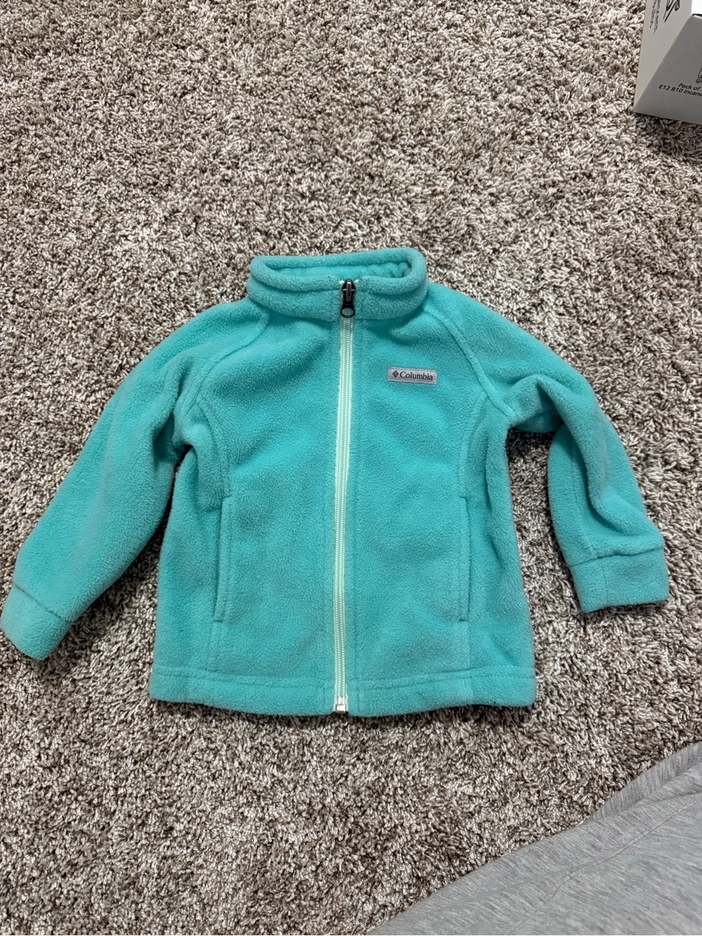 Columbia Infant Fleece Jacket in Aqua Teal